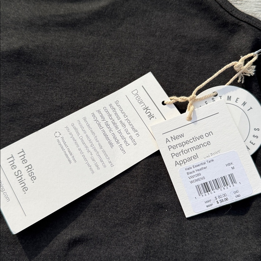 VUORI Halo‎ Essential Tank BLACK size medium nwt - Picture 2 of 5